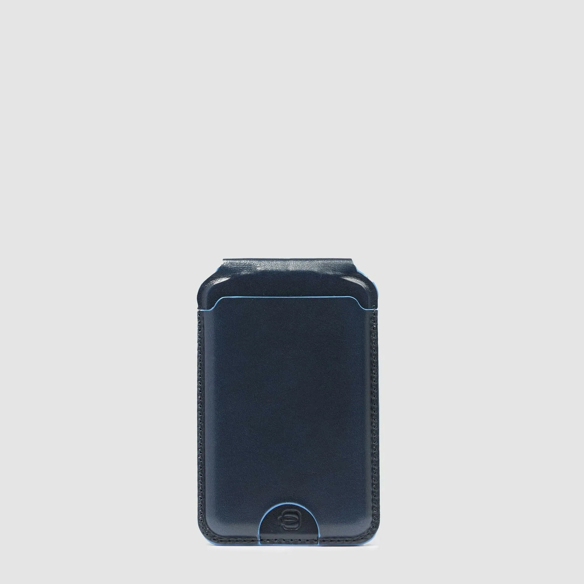 Кожаный картхолдер MagSafe с трекером Find My Piquadro AC6717B2/BLU2, синийphoto0