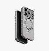Чехол UNIQ Elix 360 Kickstand Leather для iPhone 18 Pro, серый (cloud stone)