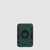Кожаный картхолдер MagSafe с кольцом-подставкой Piquadro PP7284S145R/VE, зелёный