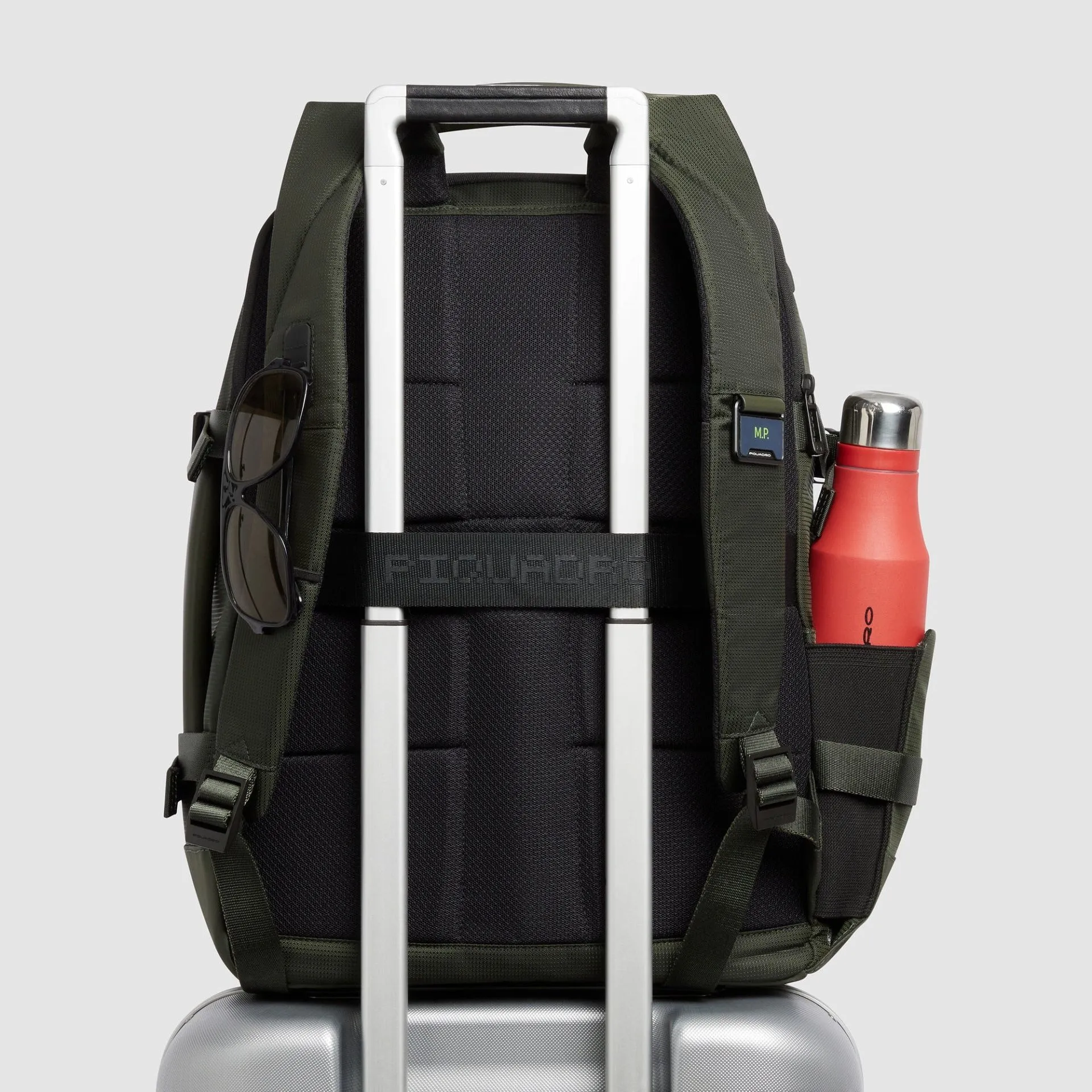 Дорожный рюкзак для ноутбука 15,6" с расширением объёма Piquadro CA7192W145/VE, зелёныйphoto2