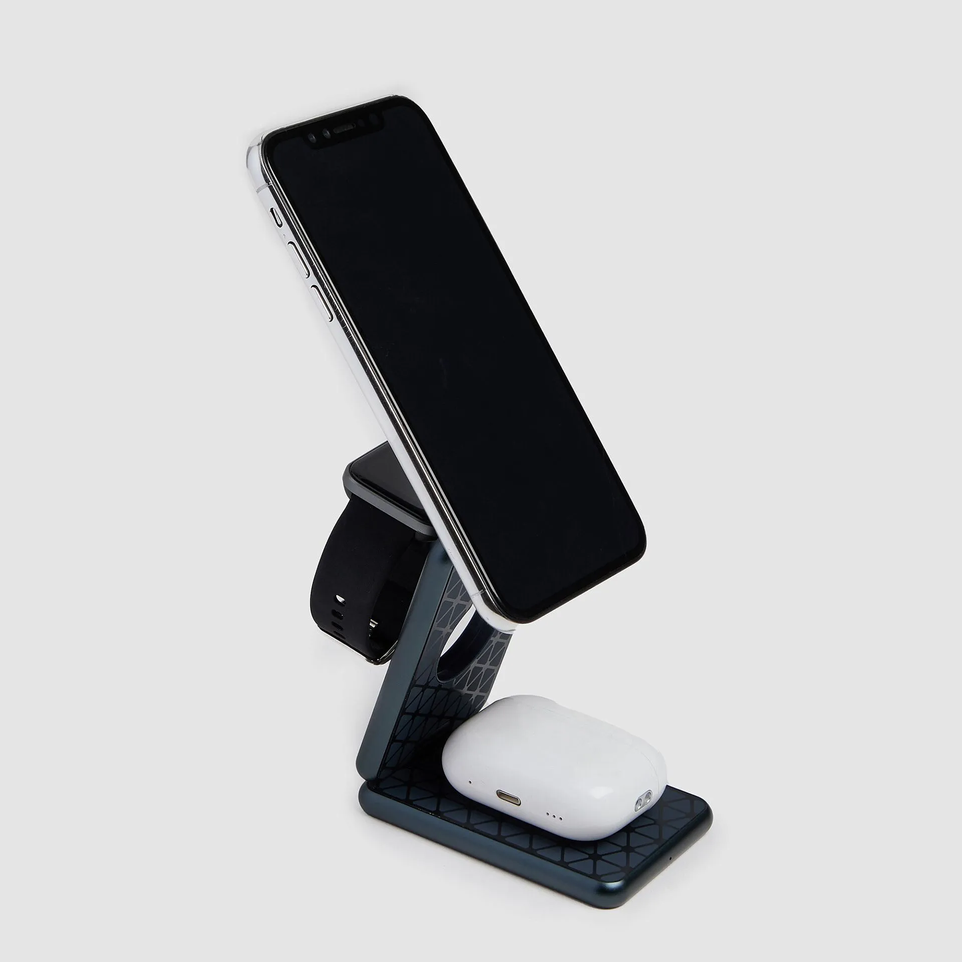 Зарядная станция 3 в 1 MagSafe 15 Вт с адаптером GaN Piquadro AC6721BM/GR, серыйphoto1