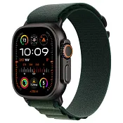 Apple Watch Ultra 2024 GPS + Cellular, 49 мм корпус из титана цвета Черный титан, ремешок Alpine темно-зеленого цвета