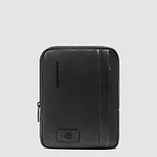 Кожаная сумка через плечо для iPad mini с RFID-защитой Piquadro CA3084W137/N, чёрный