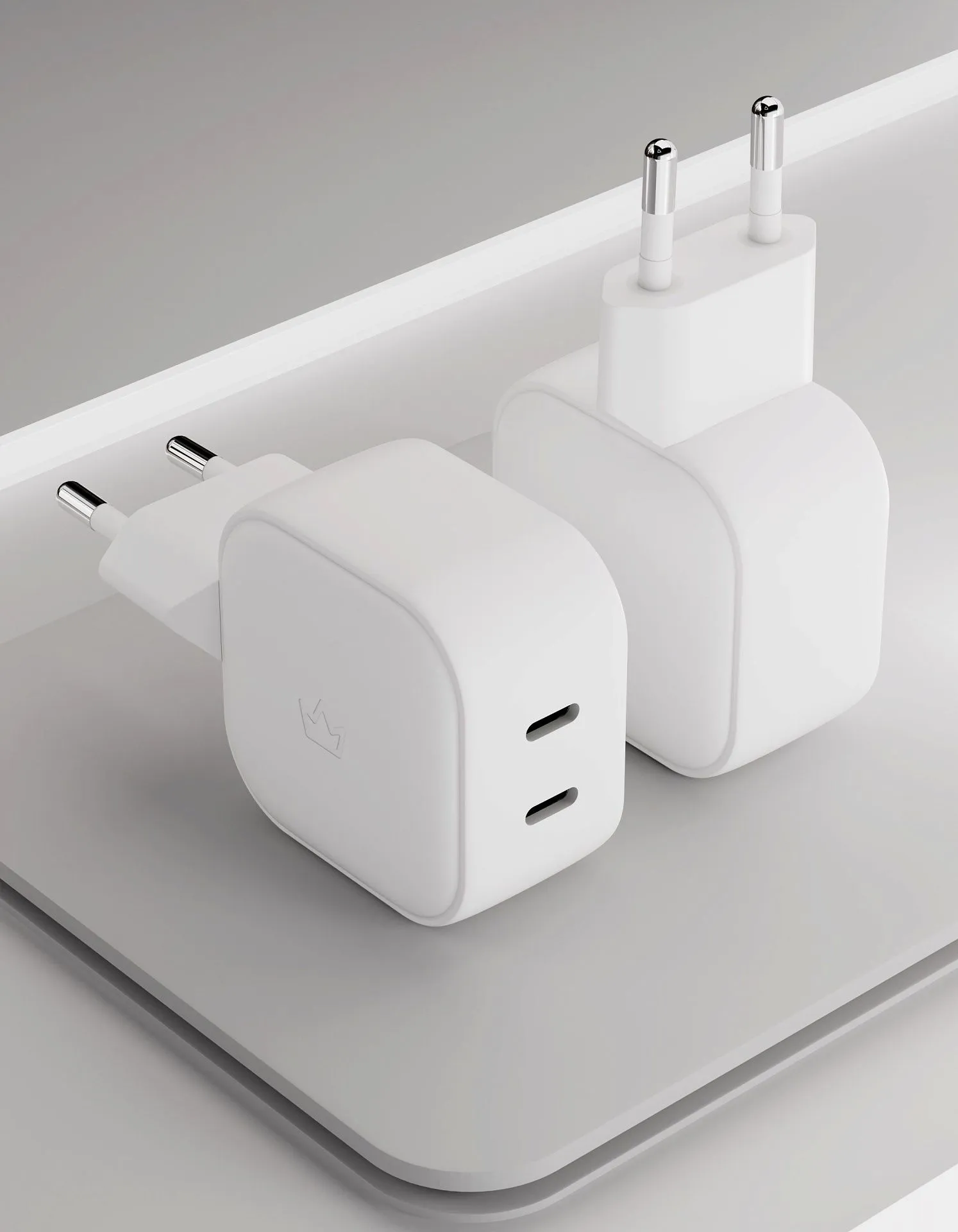 Сетевое зарядное устройство VLP G-Charge 45Вт USB-C+USB-C, PD, QC, белыйphoto6