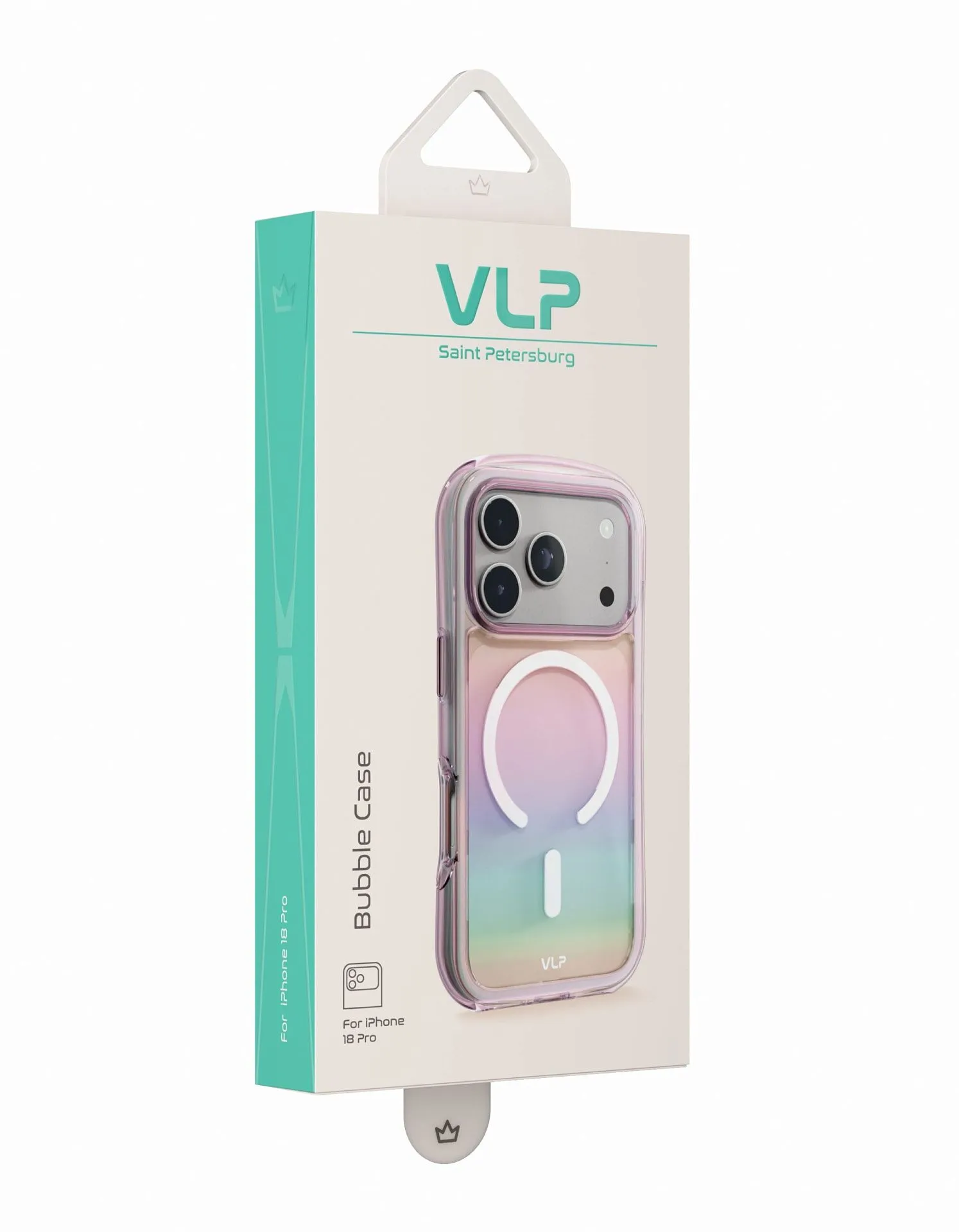 Чехол защитный VLP Bubble Case с MagSafe для iPhone 18 Pro, перламутрphoto8