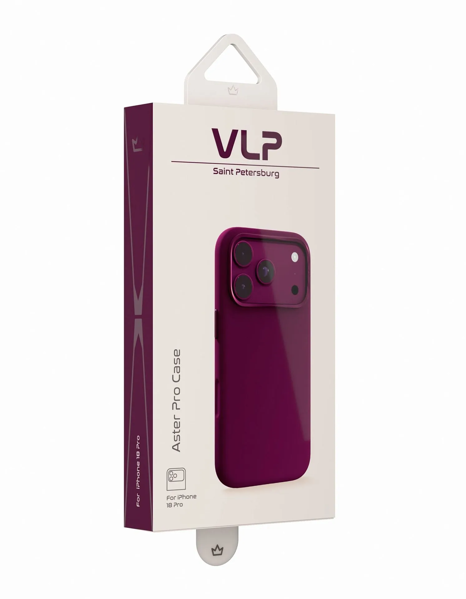 Чехол защитный VLP Aster Pro Case с MagSafe для iPhone 18 Pro, темно-вишневыйphoto9