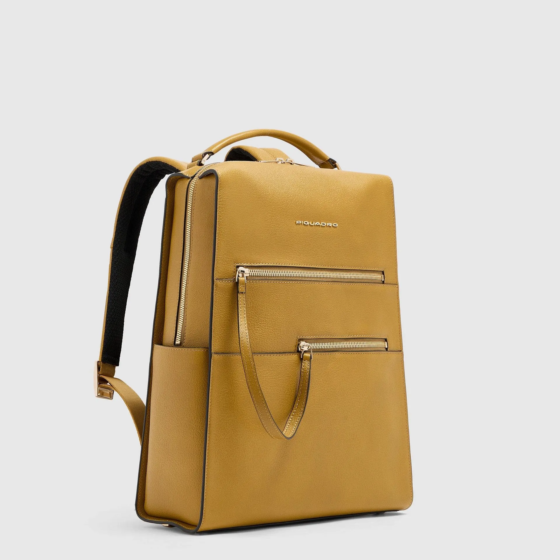 Женский кожаный рюкзак для ноутбука 14" Piquadro CA6772W140/G, жёлтыйphoto1