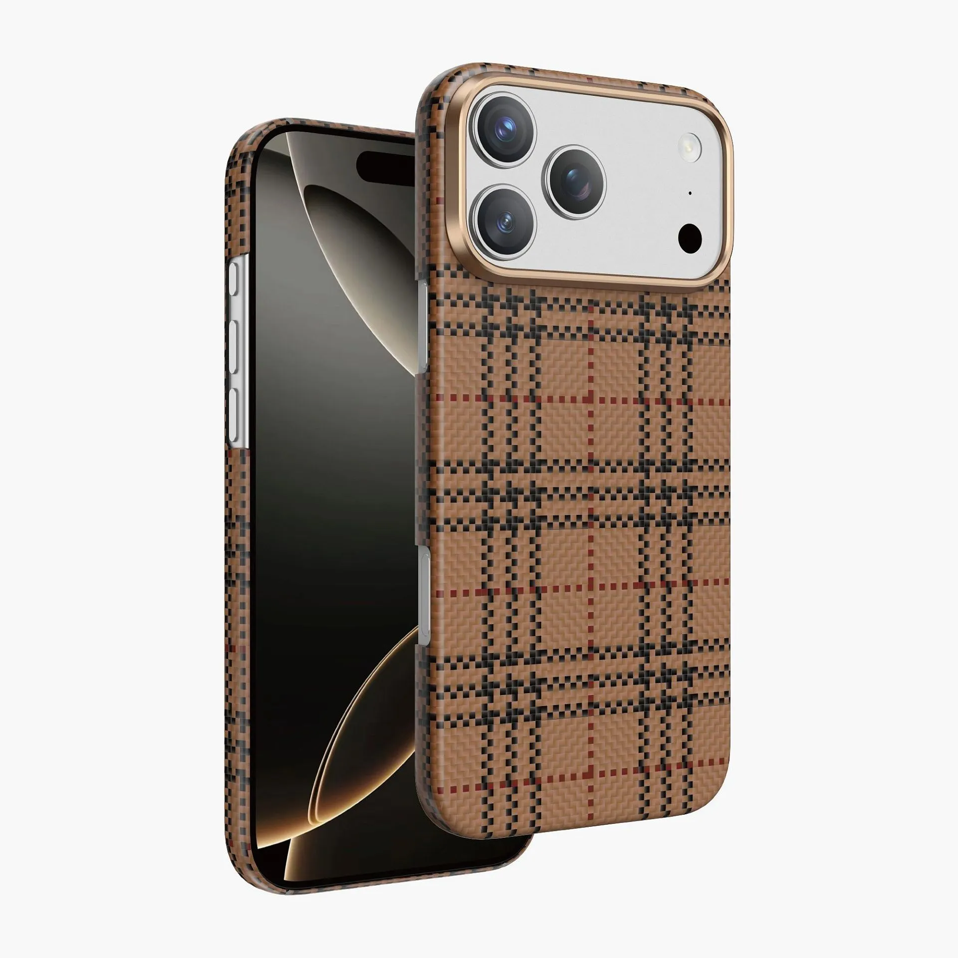 Чехол защитный KEEPHONE KEVLAR SCOTS для iPhone 17 Pro Max / iPhone 18 Pro Max, пустынный титанphoto0