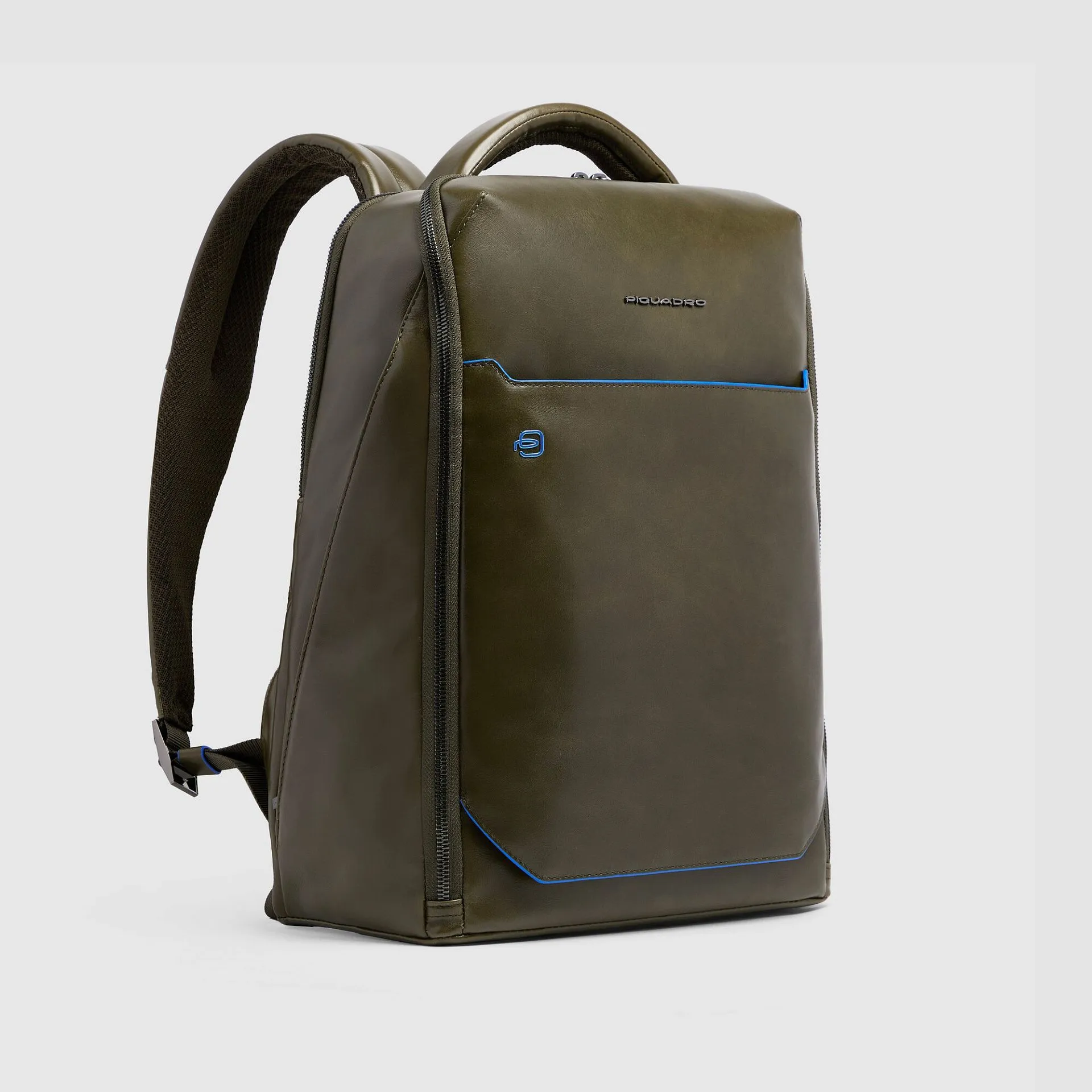 Кожаный рюкзак для ноутбука 14" с RFID-защитой Piquadro CA6591B2/VE, зелёныйphoto1