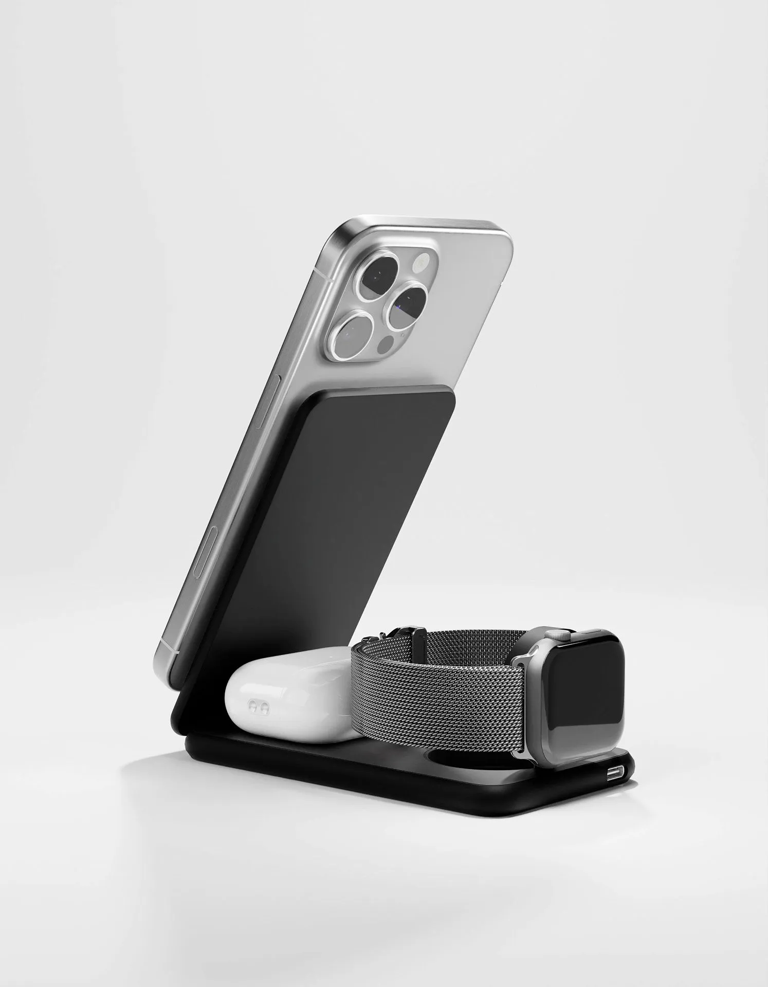 Беспроводное зарядное устройство VLP Alum Power Pro для Apple, черный титанphoto4