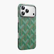 Чехол защитный KEEPHONE KEVLAR PRAGUE для iPhone 17 Pro Max / iPhone 18 Pro Max, зеленый