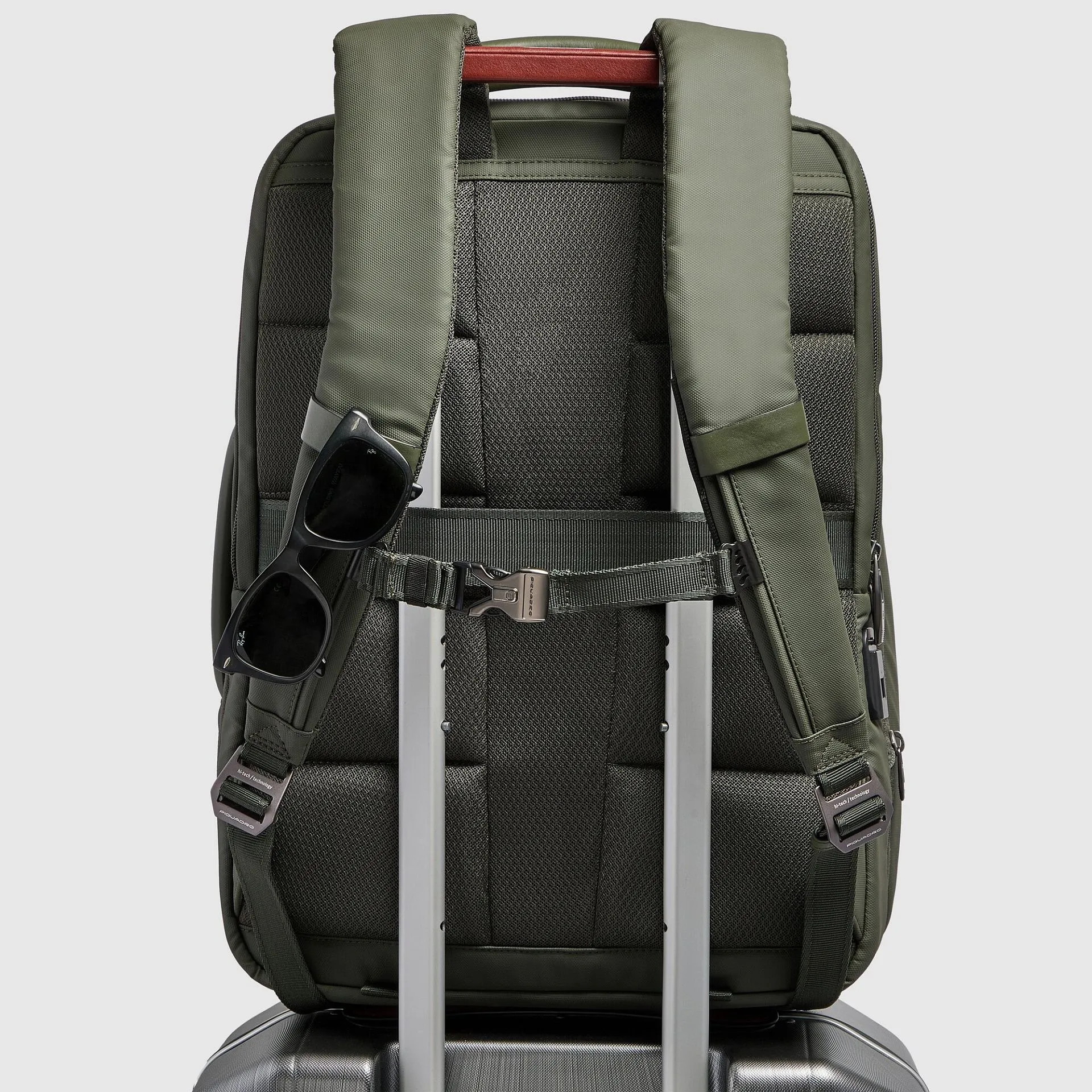Рюкзак для ноутбука 17" со сканером отпечатка пальца Piquadro CA7405PQ6/VE, зелёныйphoto2