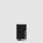 Картхолдер MagSafe с защитой RFID, алюминий и кожа Piquadro PP7072MOSR/N, чёрный