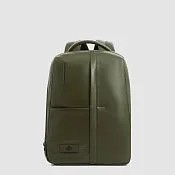 Кожаный расширяемый рюкзак для ноутбука 14" Piquadro CA7054W137/VE2, зелёный