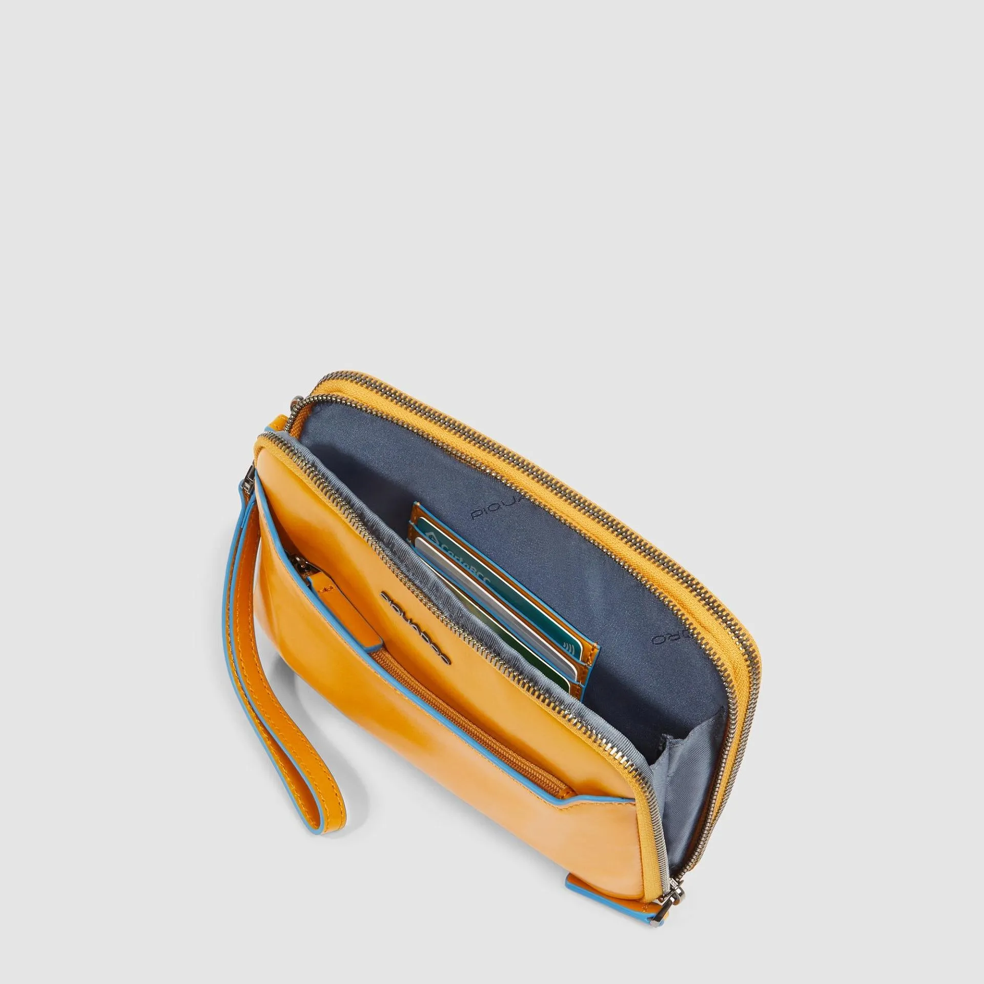 Клатч мужской кожаный с RFID-защитой Blue Square Piquadro AC6901B2R/G, жёлтыйphoto3