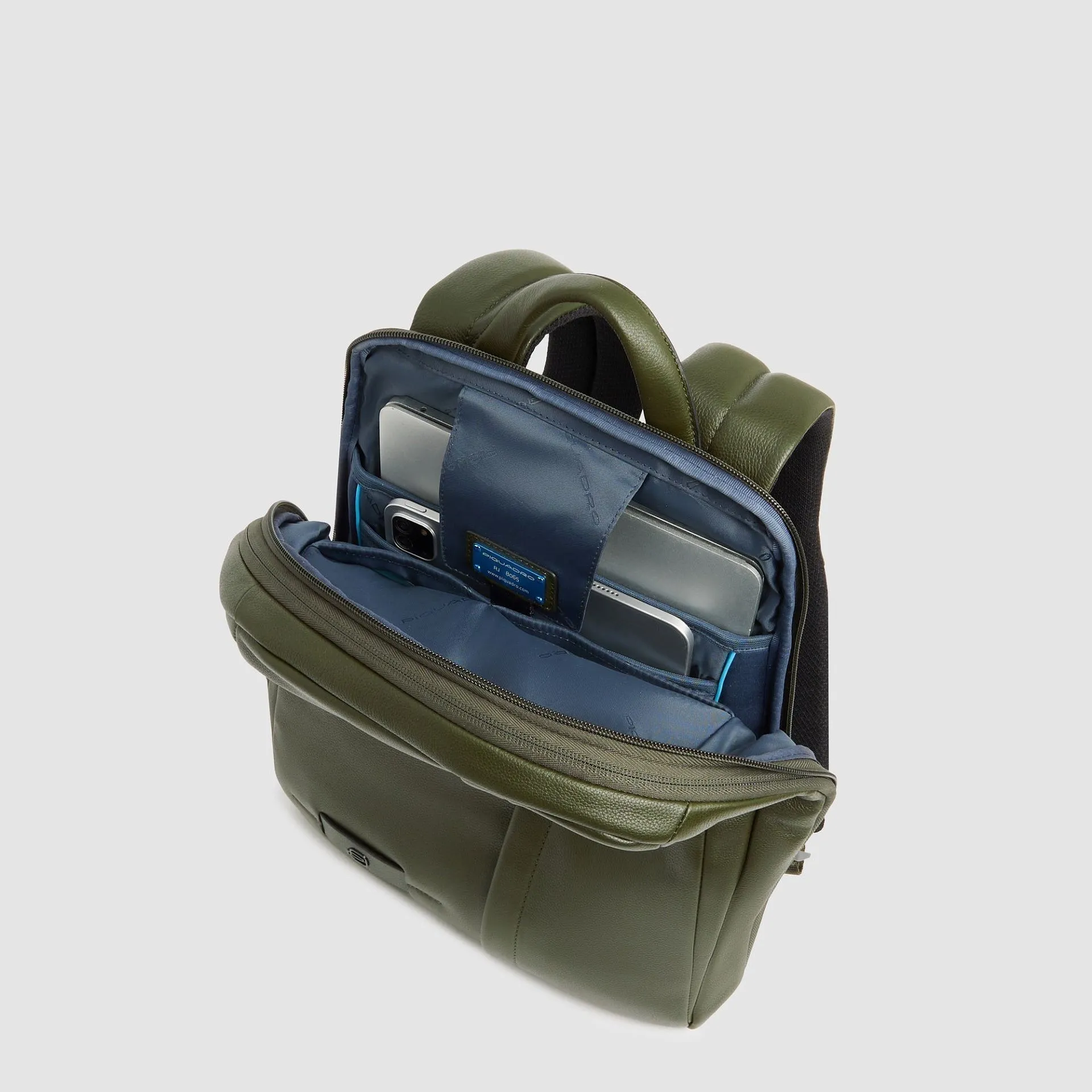 Кожаный расширяемый рюкзак для ноутбука 14" Piquadro CA7054W137/VE2, зелёныйphoto3