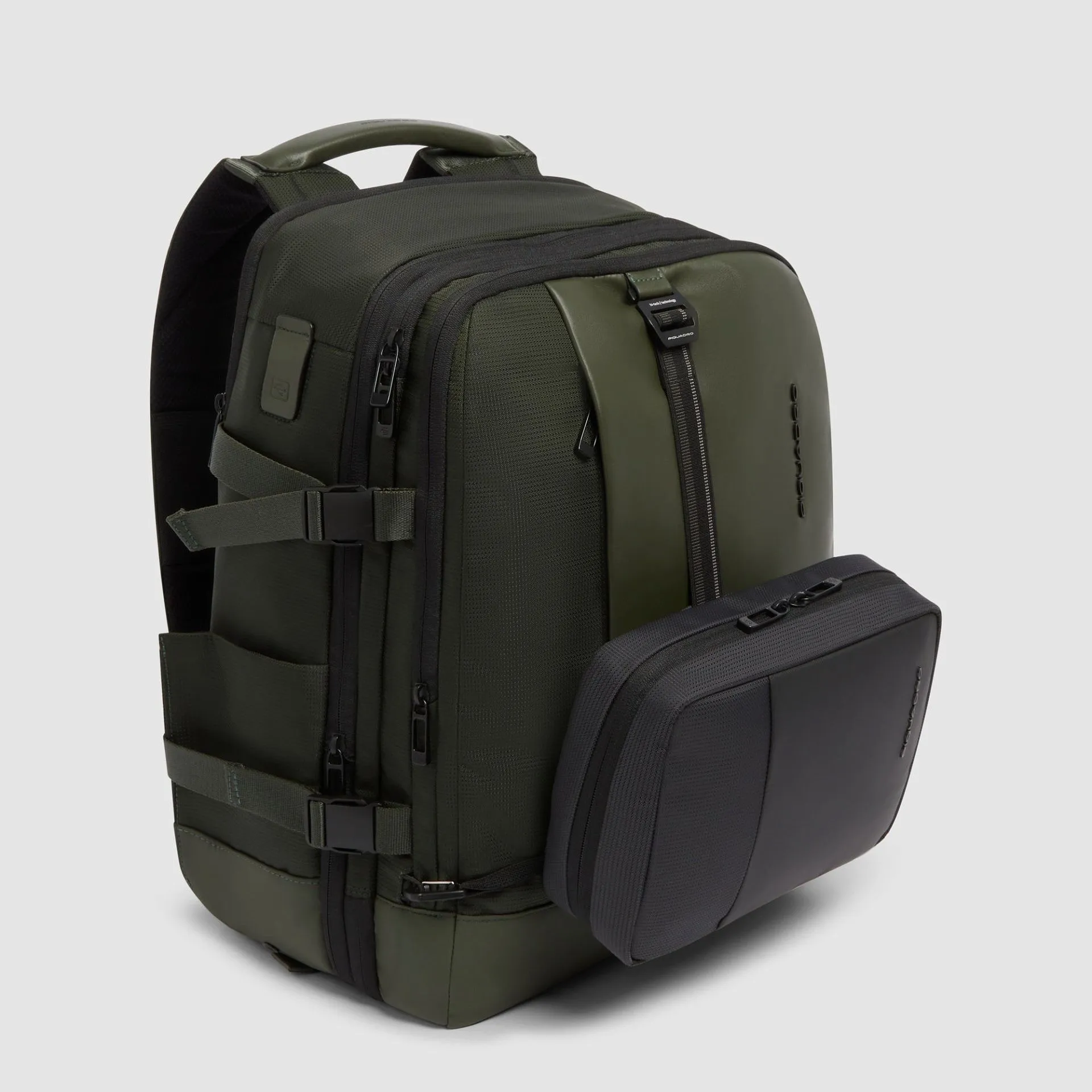Дорожный рюкзак для ноутбука 15,6" с расширением объёма Piquadro CA7192W145/VE, зелёныйphoto8