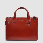 Тонкая кожаная сумка для ноутбука 14" Piquadro CA6857B2/CU4, коричневый