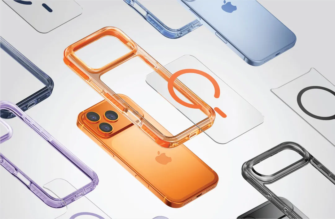 Чехол UNIQ Combat для iPhone 17 Pro, оранжевый (Volt Orange)