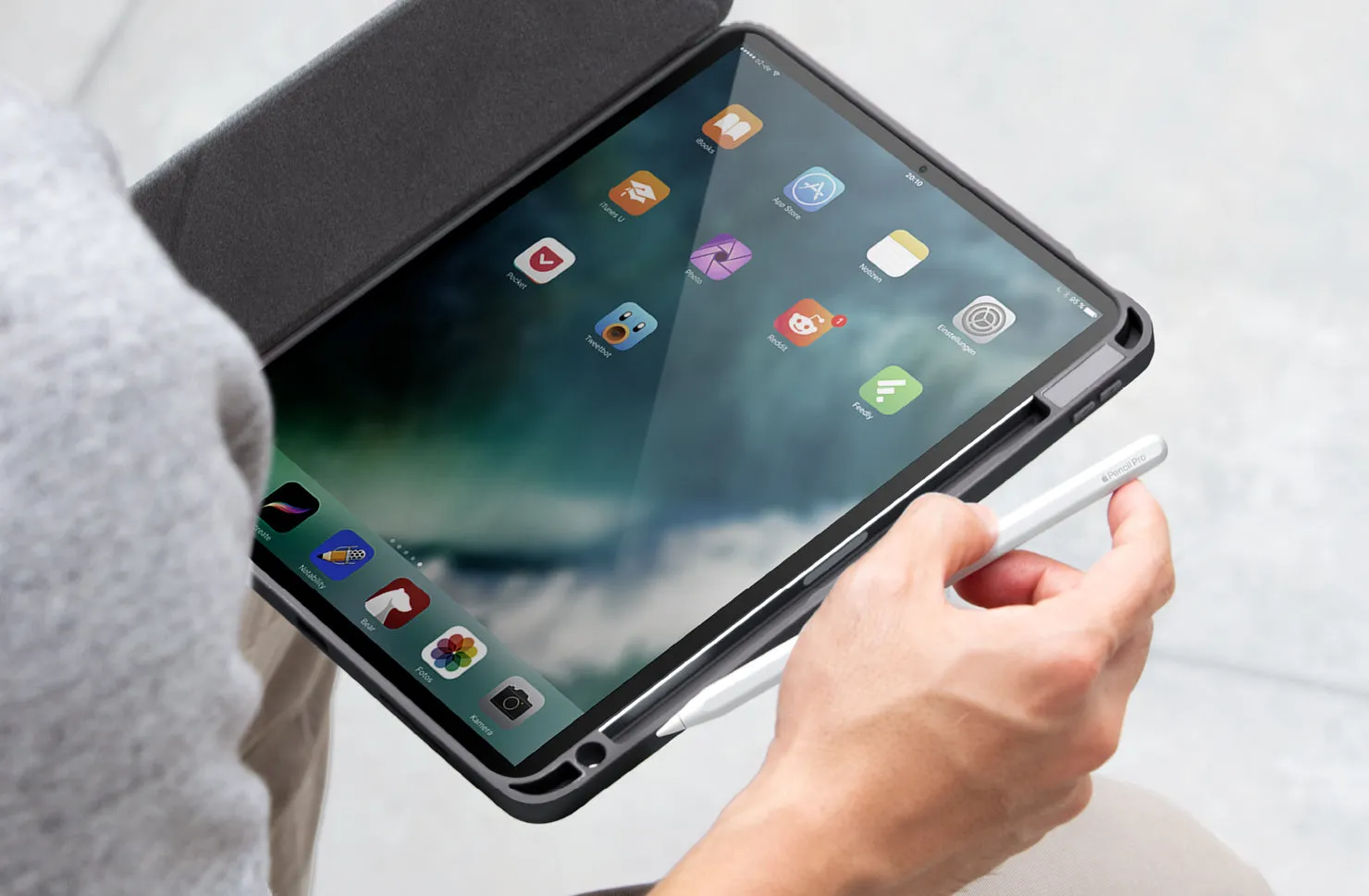 Чехол UNIQ Moven для iPad Air 11" (M2-M4), синий (stoneblue)