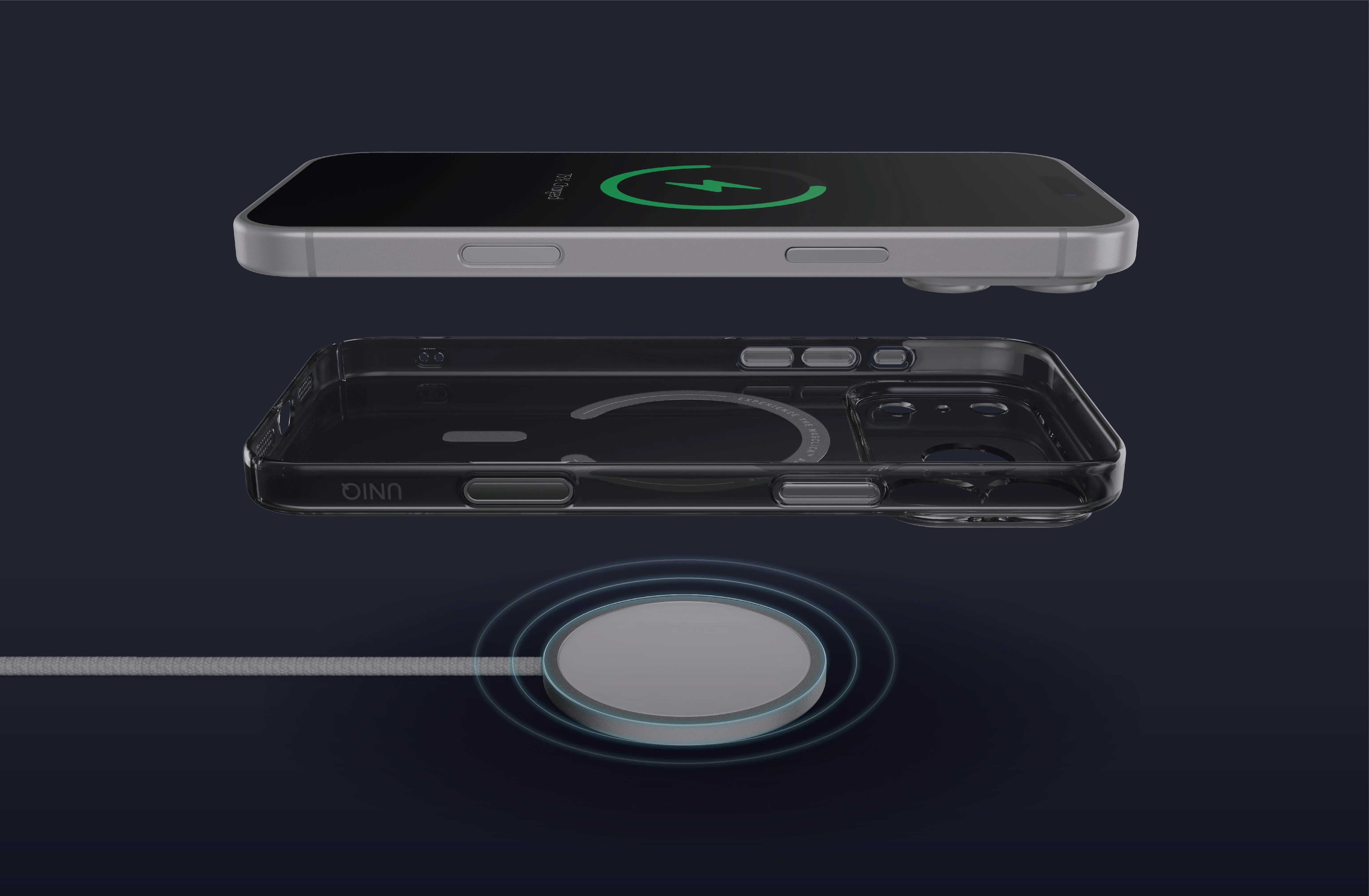Чехол UNIQ AirSuit для iPhone 17 Pro Max, серый (smoke)