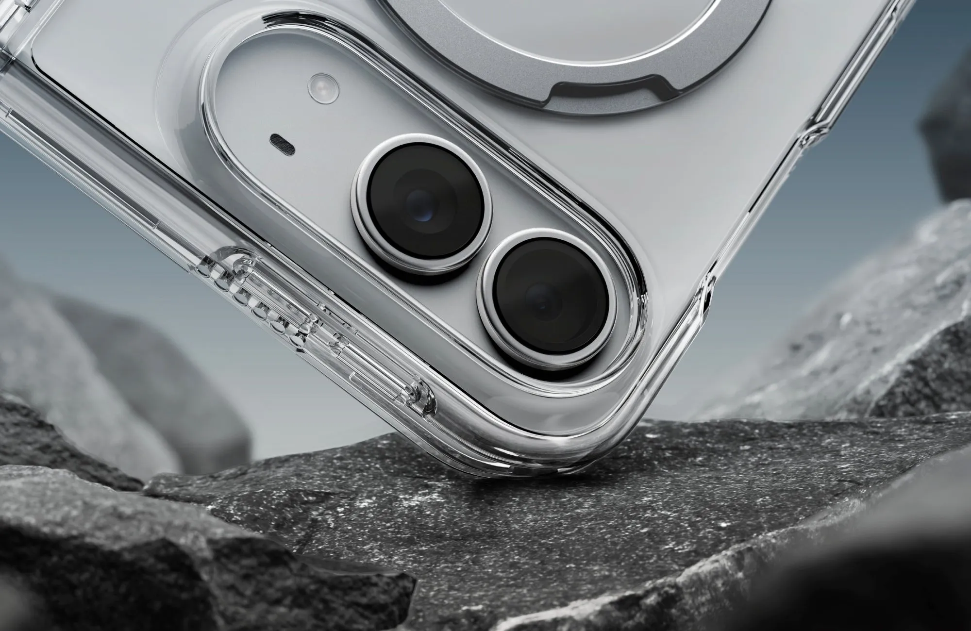 Чехол UNIQ Velix Q-Fold 360 Kickstand для iPhone Duo, прозрачный (clear)