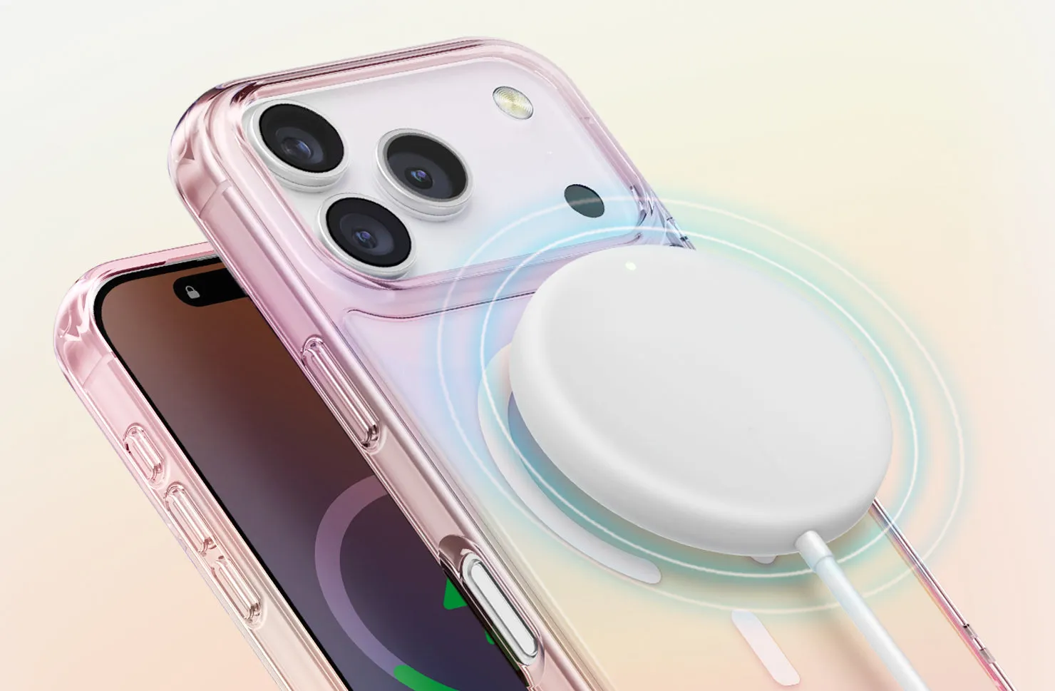Чехол UNIQ Iridescia для iPhone 17, голографический (Holo Quartz)