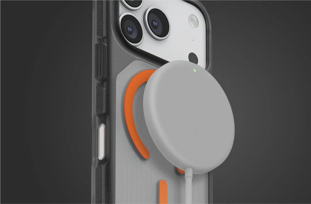 Чехол UNIQ Combat Active для iPhone 17 Pro, прозрачный / серый (Frostclear Turquoise)