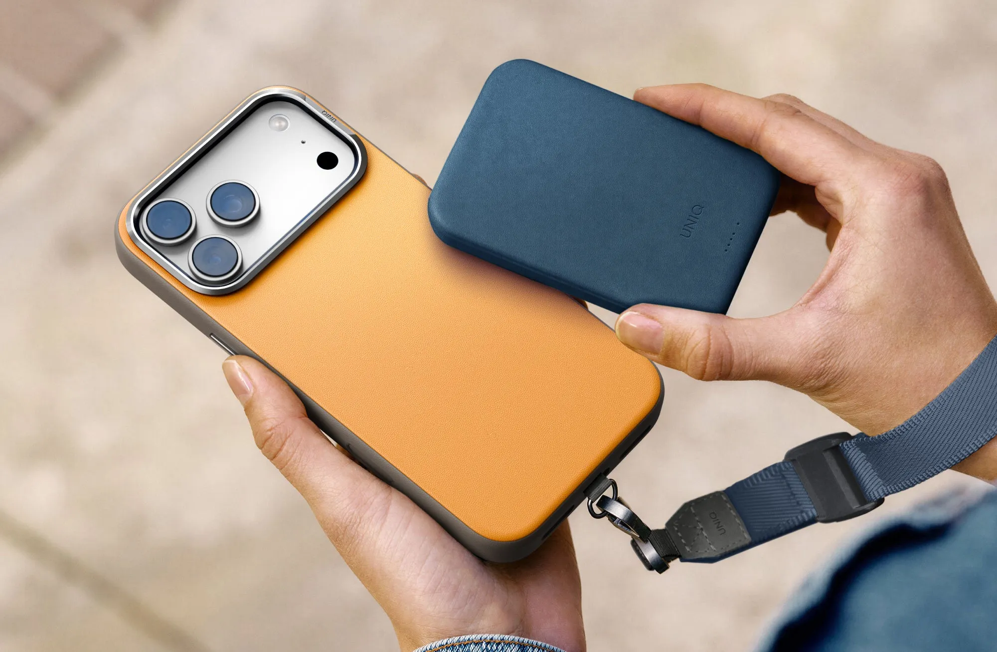 Чехол UNIQ Lyden DS для iPhone 18 Pro, коричневый (sandy brown)