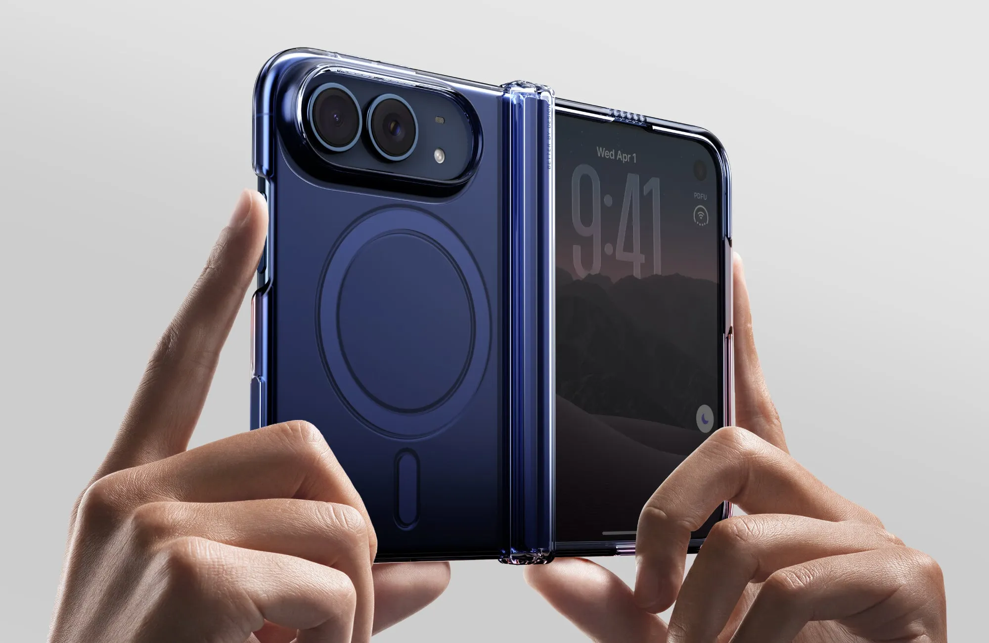 Чехол UNIQ AirSuit для iPhone Duo, синий (glossy blue)