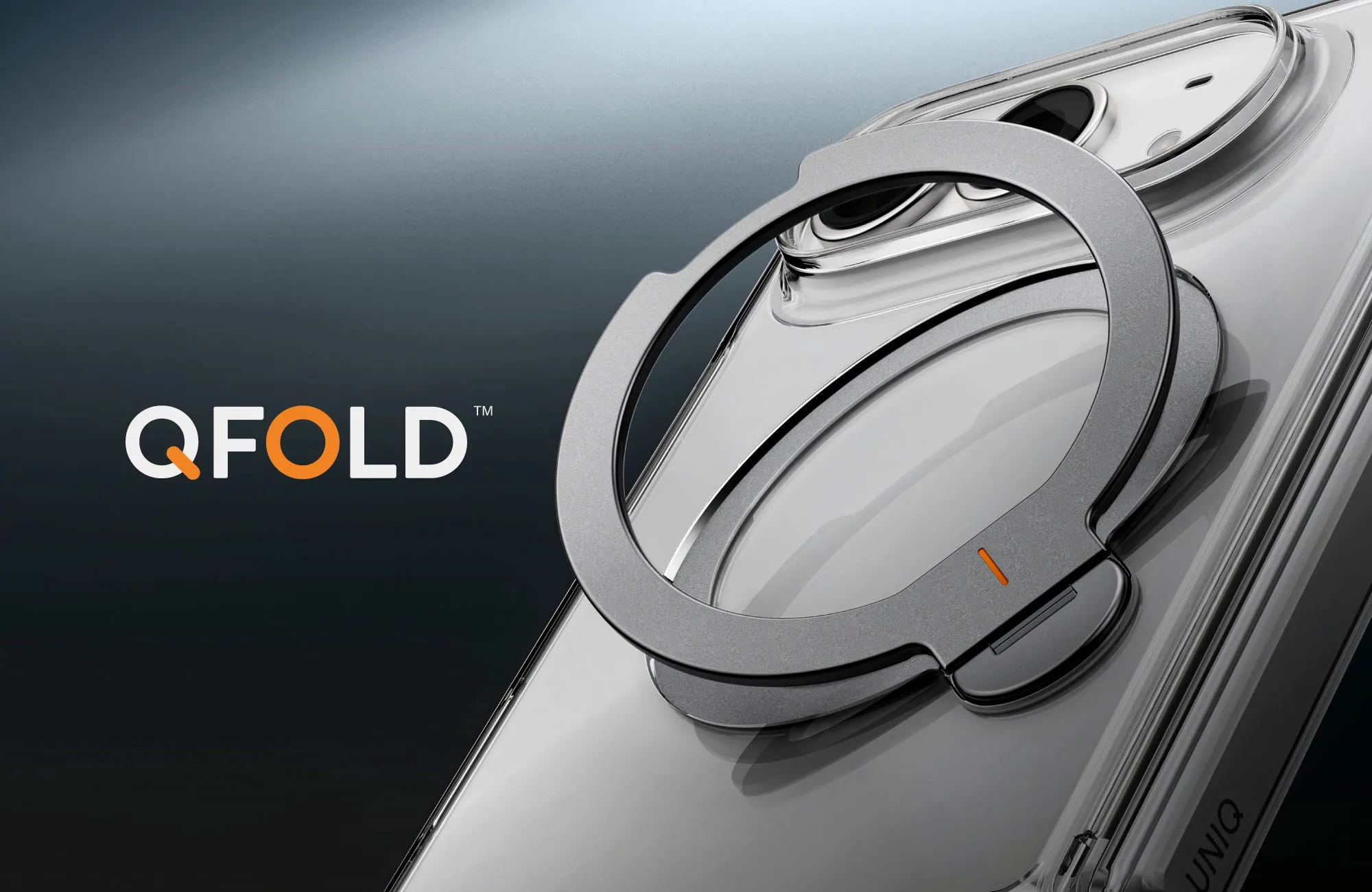 Чехол UNIQ Velix Q-Fold 360 Kickstand для iPhone Duo, прозрачный (clear)
