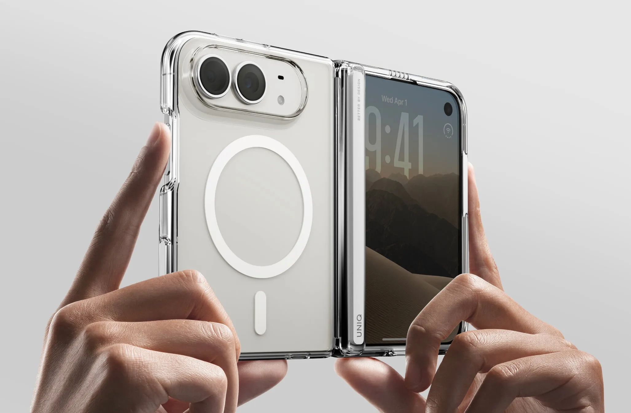 Чехол UNIQ LifePro Xtreme MagClick для iPhone Duo, прозрачный (crystalclear)
